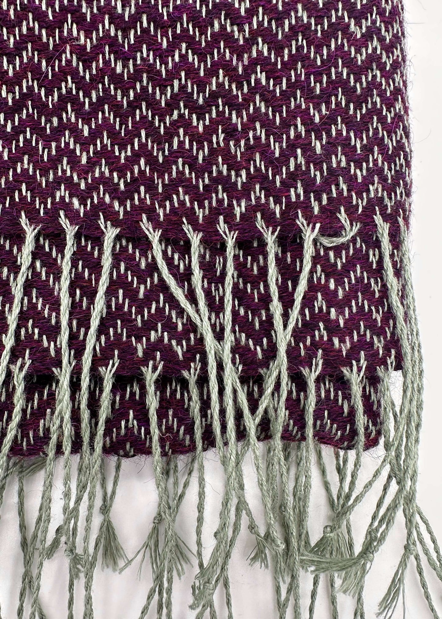 Linen & alpaca scarf RAXTI - burgundy