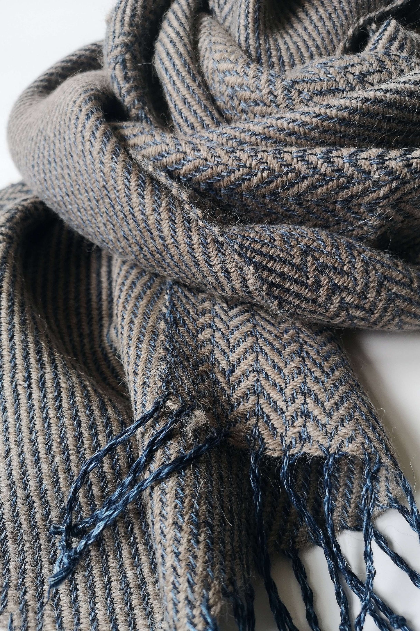 Herringbone linen & alpaca scarf BRUSSELS