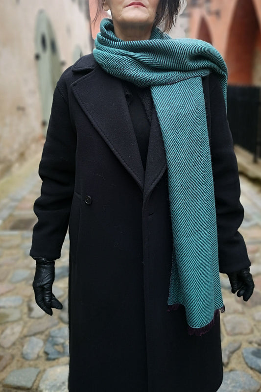 Herringbone linen & alpaca scarf BRUSSELS