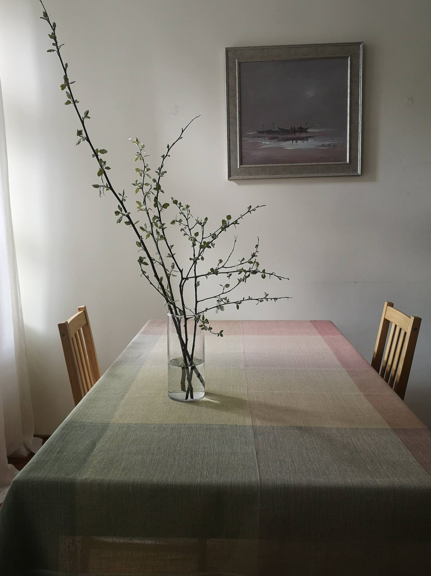 Linen tablecloth - OLD ROSE