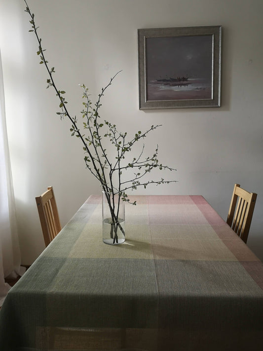 Linen tablecloth - OLD ROSE