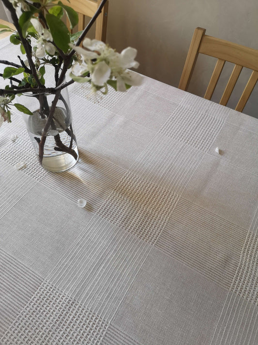Linen tablecloth - WHITE