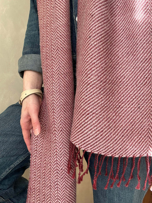 Herringbone linen & alpaca scarf BRUSSELS