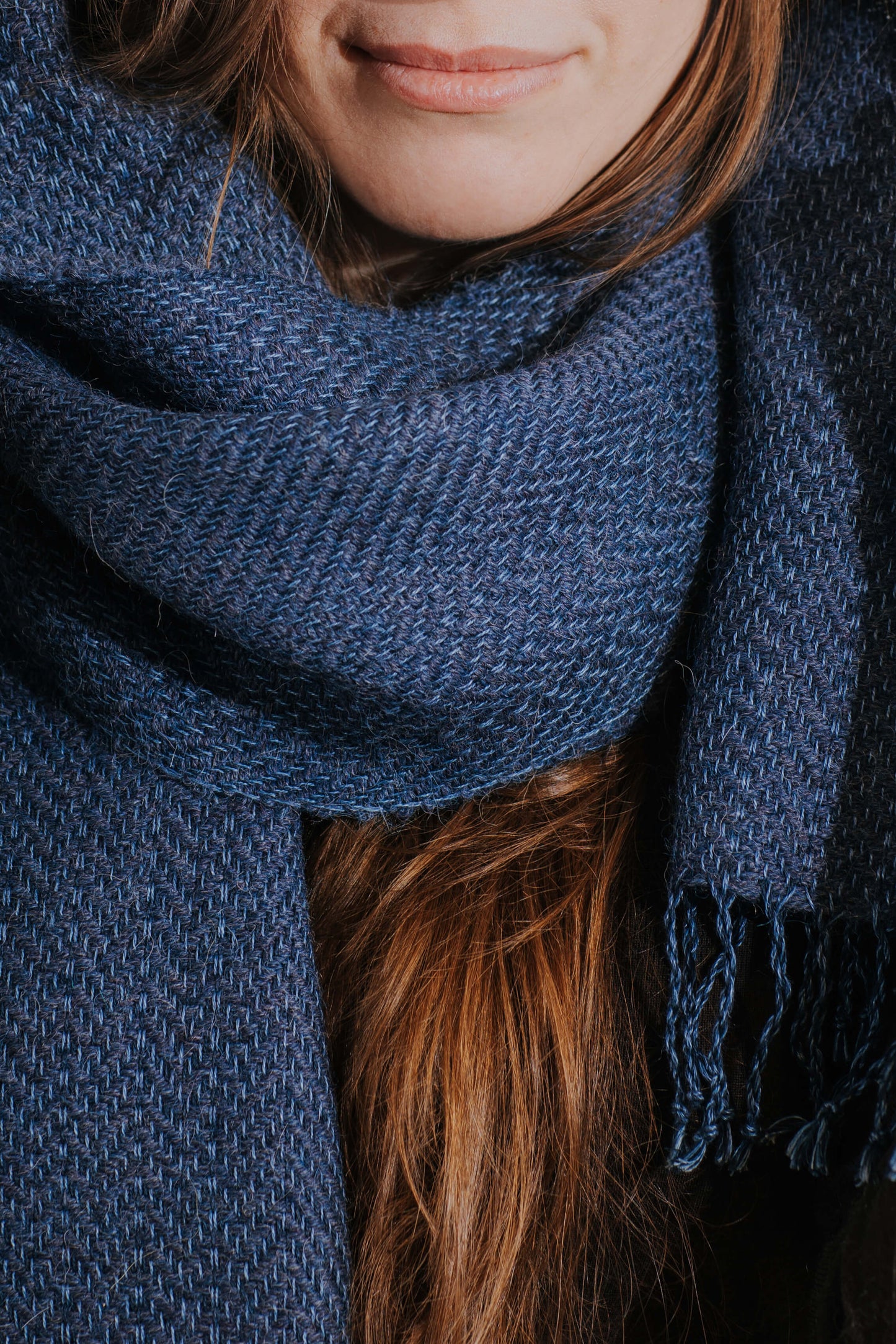 Herringbone linen & alpaca scarf BRUSSELS