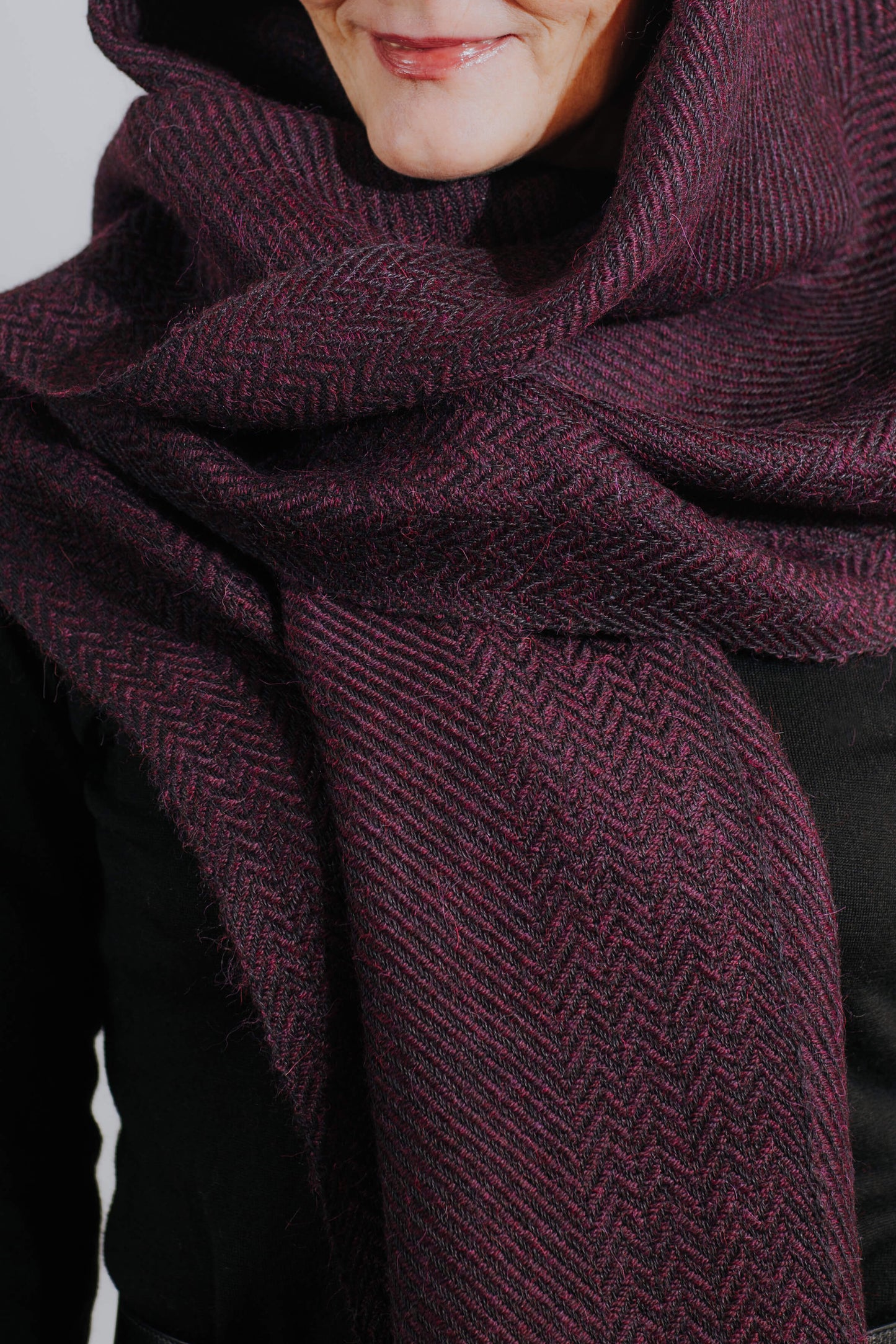 Herringbone linen & alpaca scarf BRUSSELS