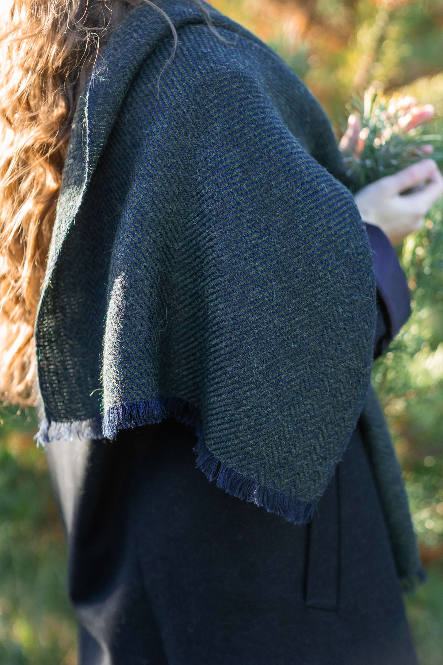 Herringbone linen & alpaca scarf BRUSSELS
