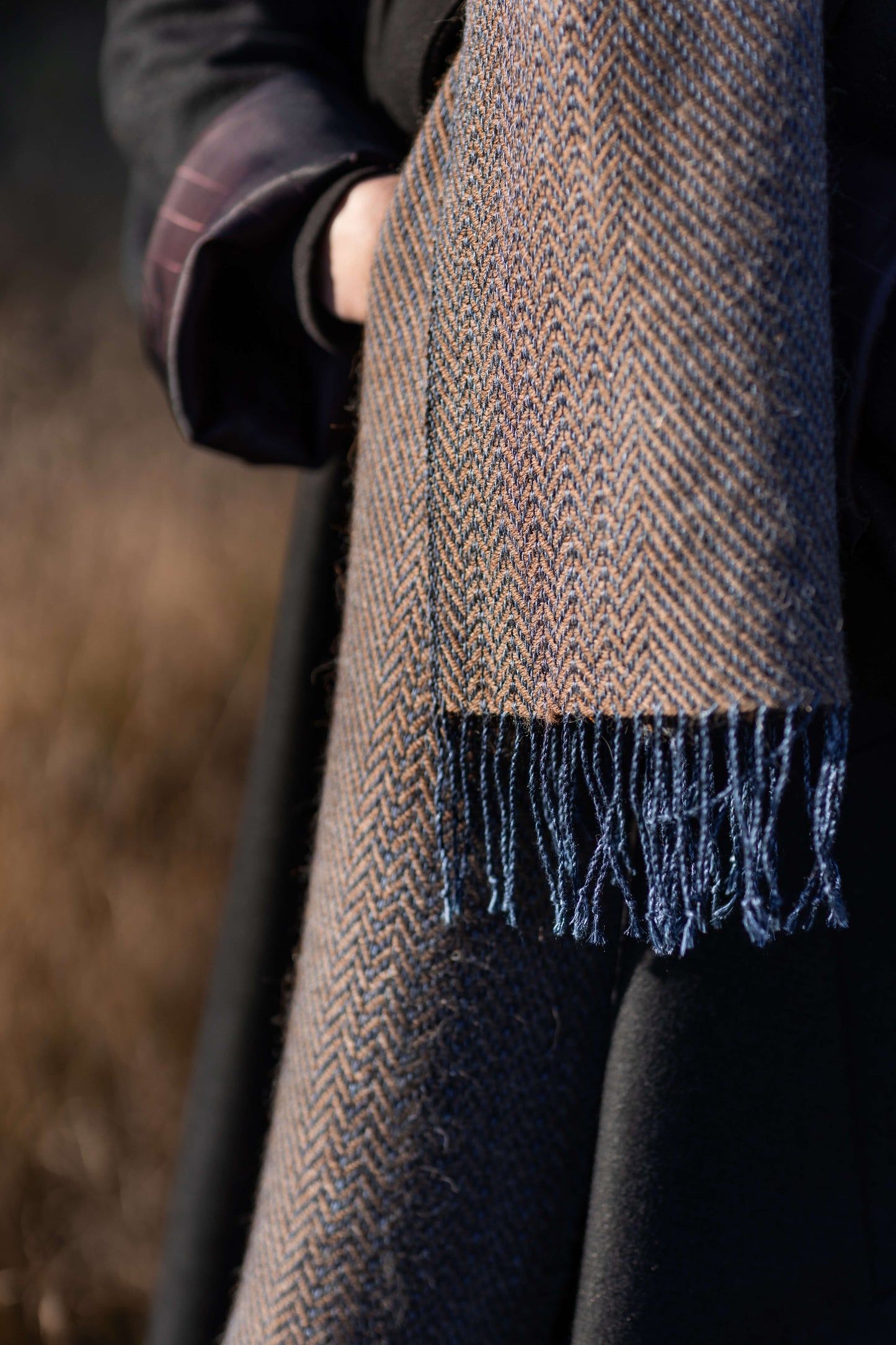 Herringbone linen & alpaca scarf BRUSSELS