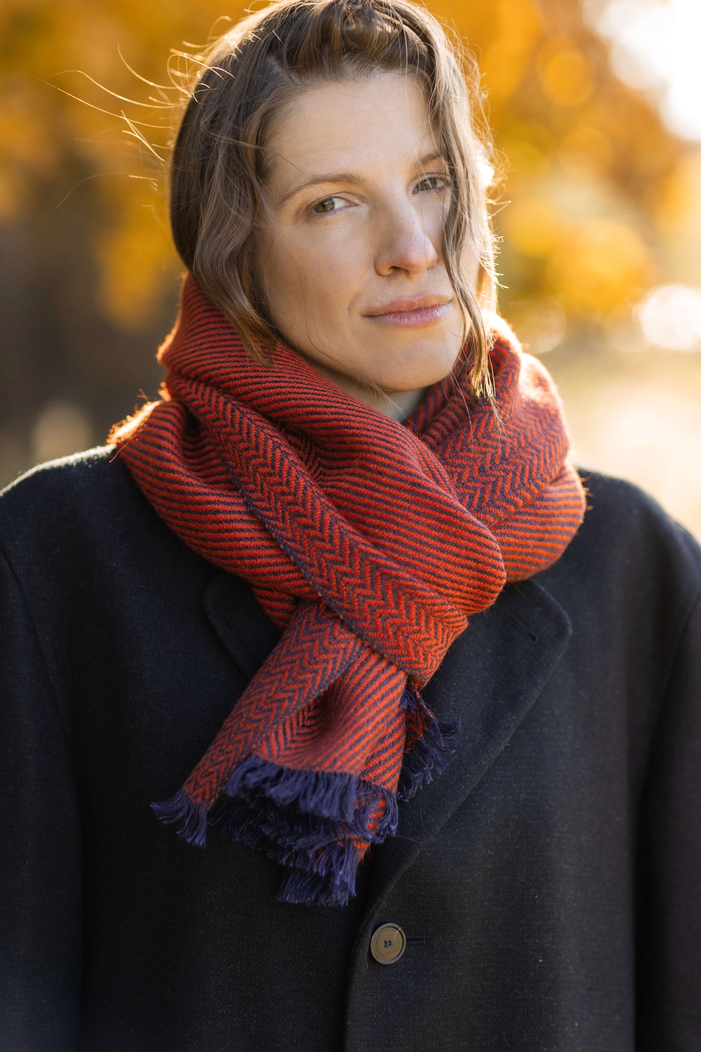 Herringbone linen & alpaca scarf BRUSSELS
