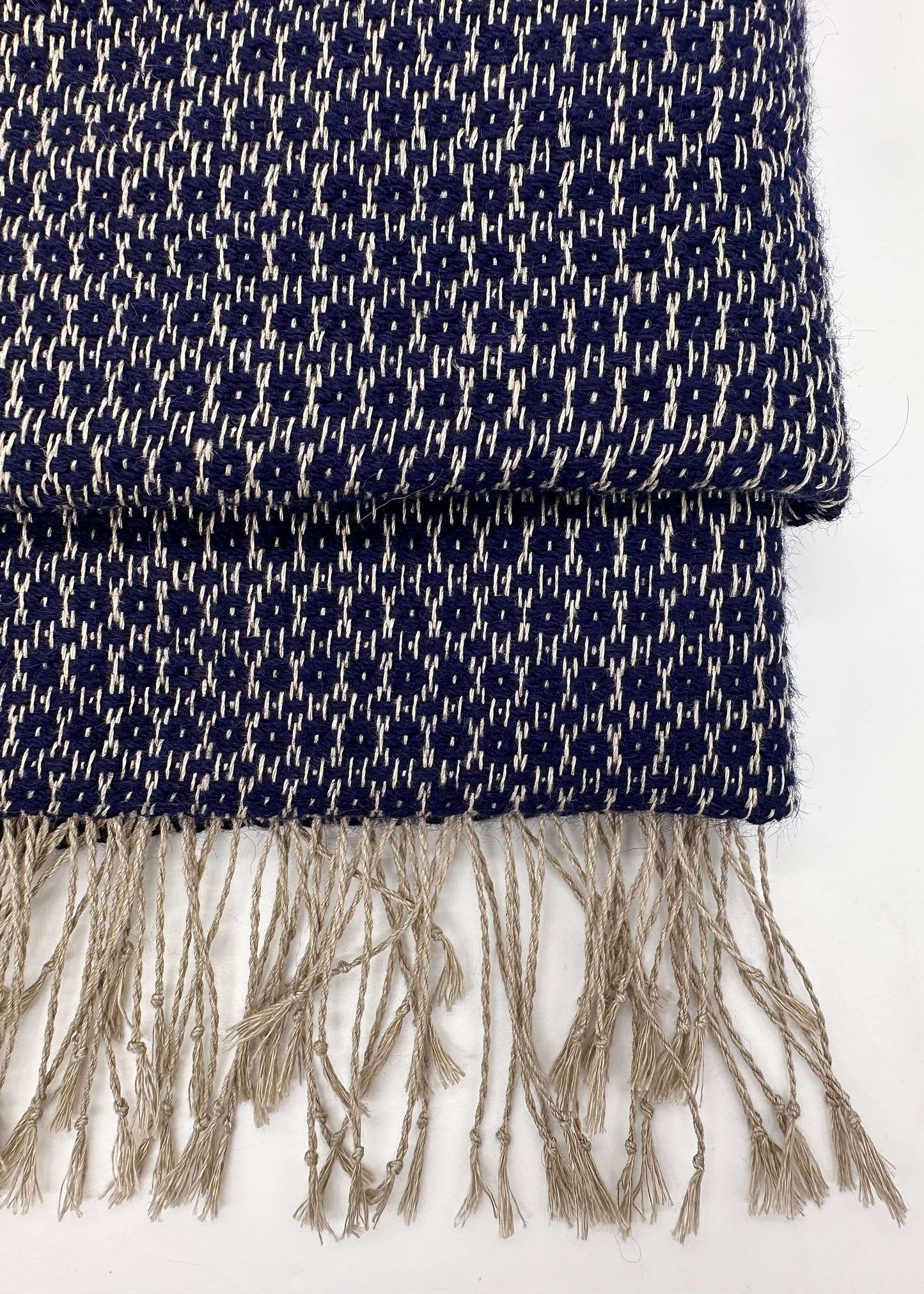 Linen & alpaca scarf RAXTI - blue