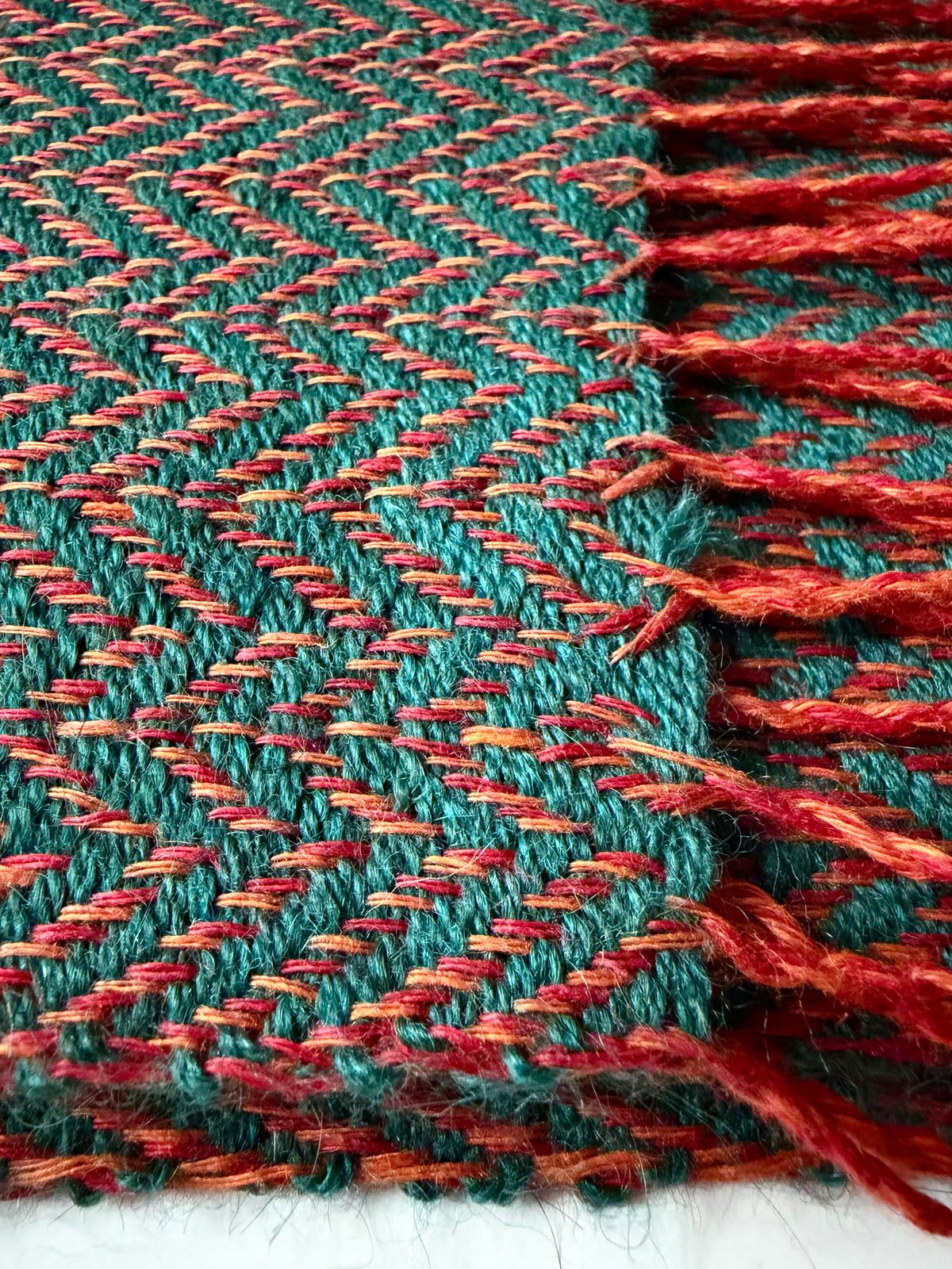 Herringbone linen & merino scarf BRUSSELS