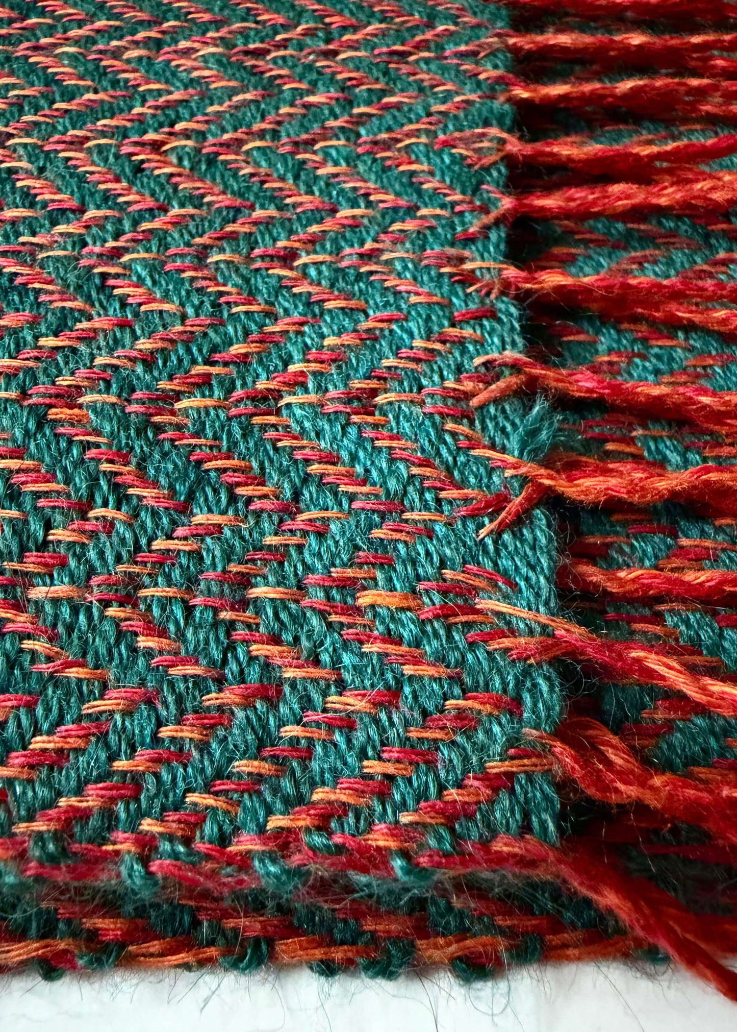 Herringbone linen & merino scarf BRUSSELS