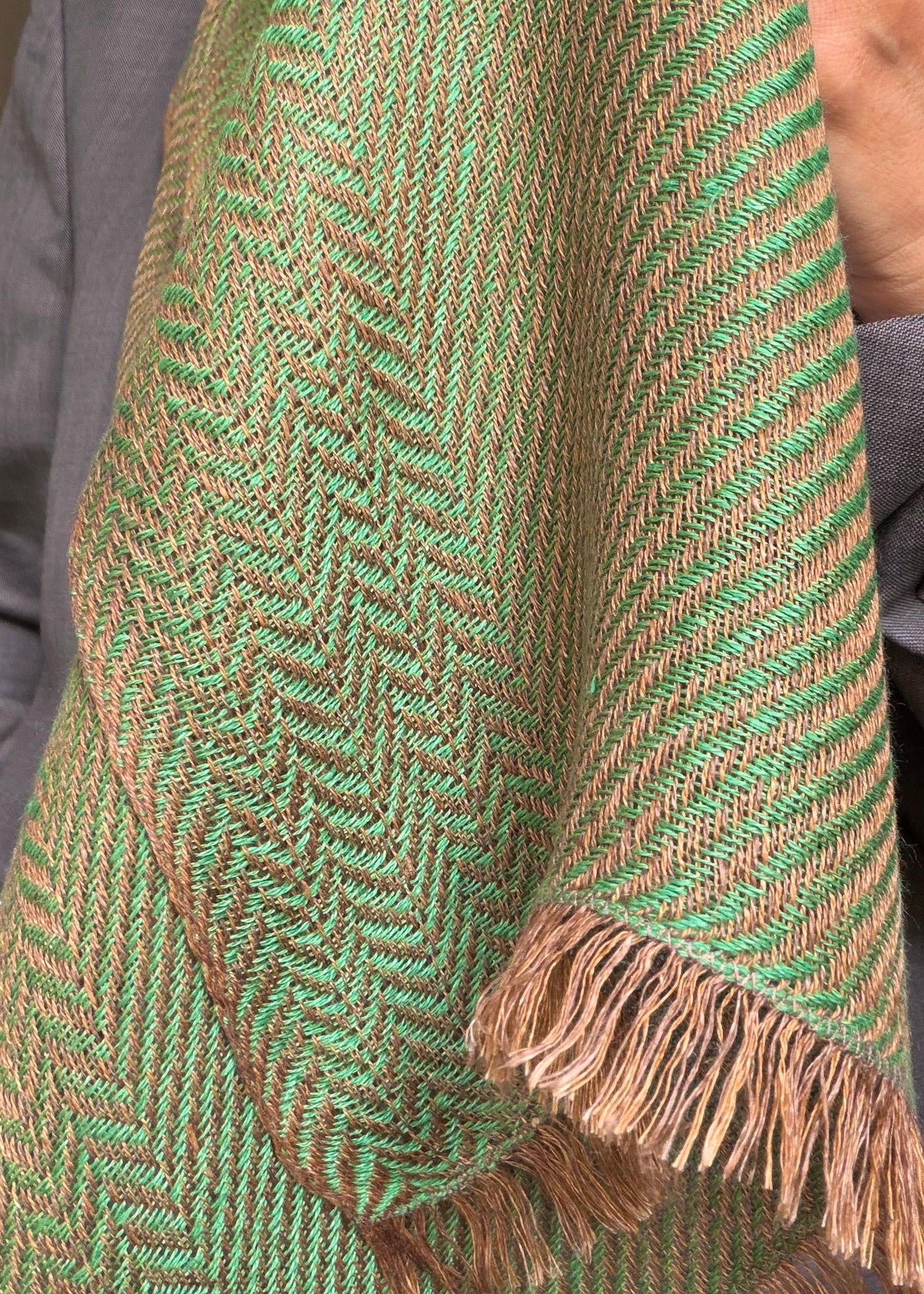 Herringbone pure linen scarf BRUSSELS