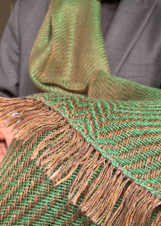 Herringbone pure linen scarf BRUSSELS