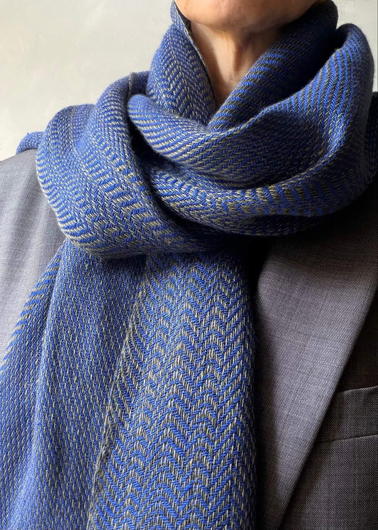 Herringbone pure linen scarf BRUSSELS