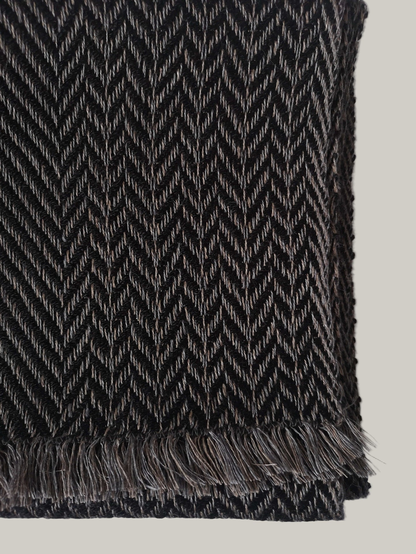 Herringbone linen & alpaca scarf BRUSSELS