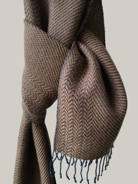 Herringbone linen & alpaca scarf BRUSSELS