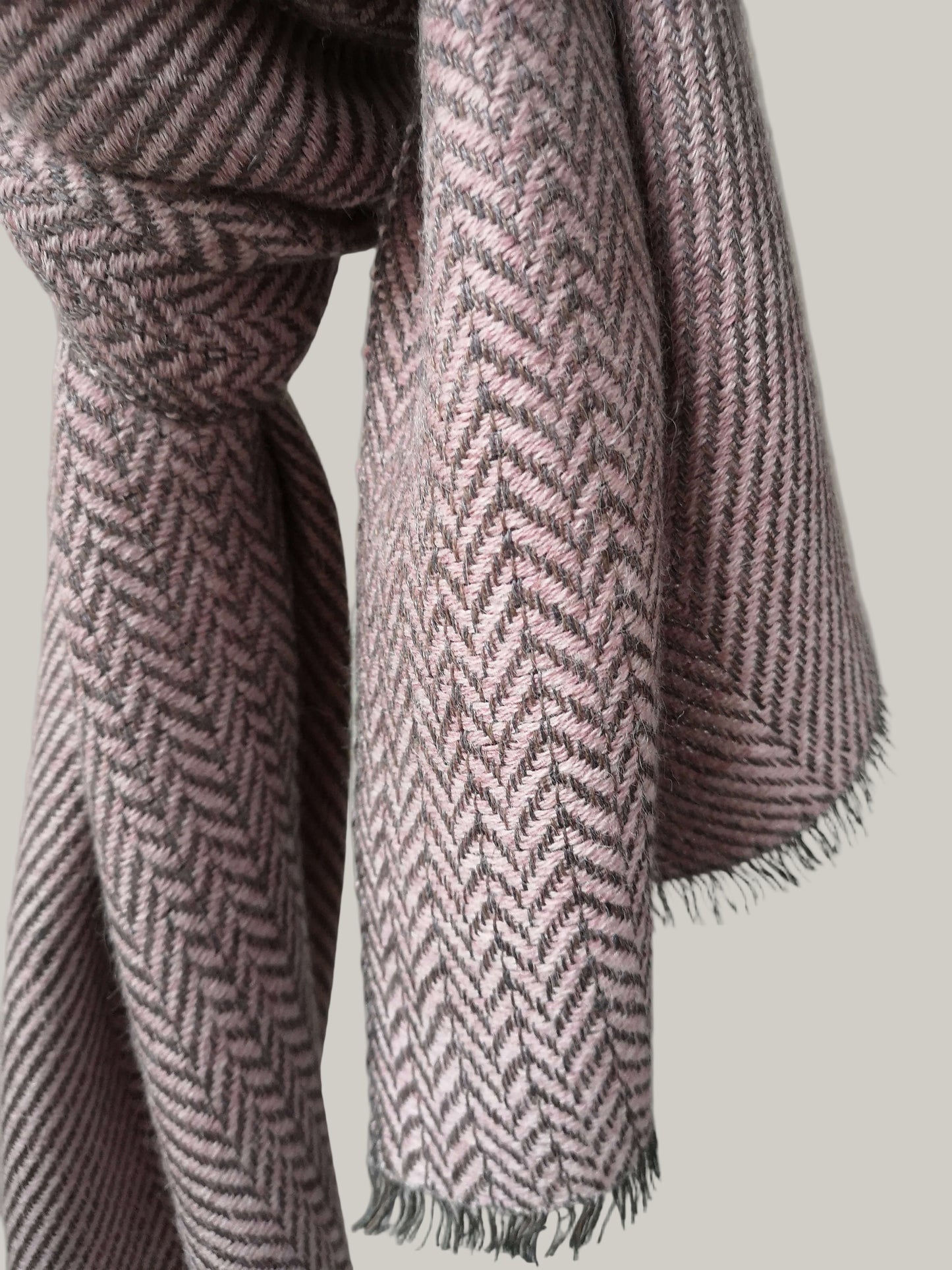 Herringbone linen & alpaca scarf BRUSSELS