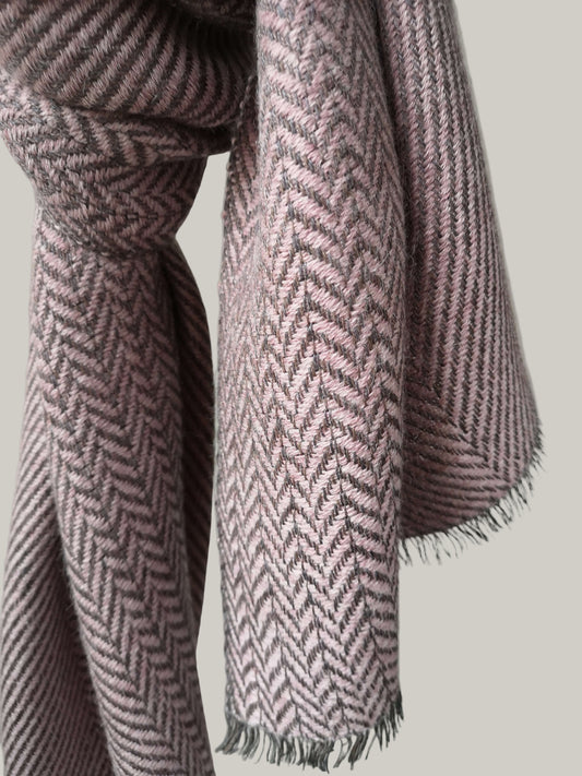 Herringbone linen & alpaca scarf BRUSSELS