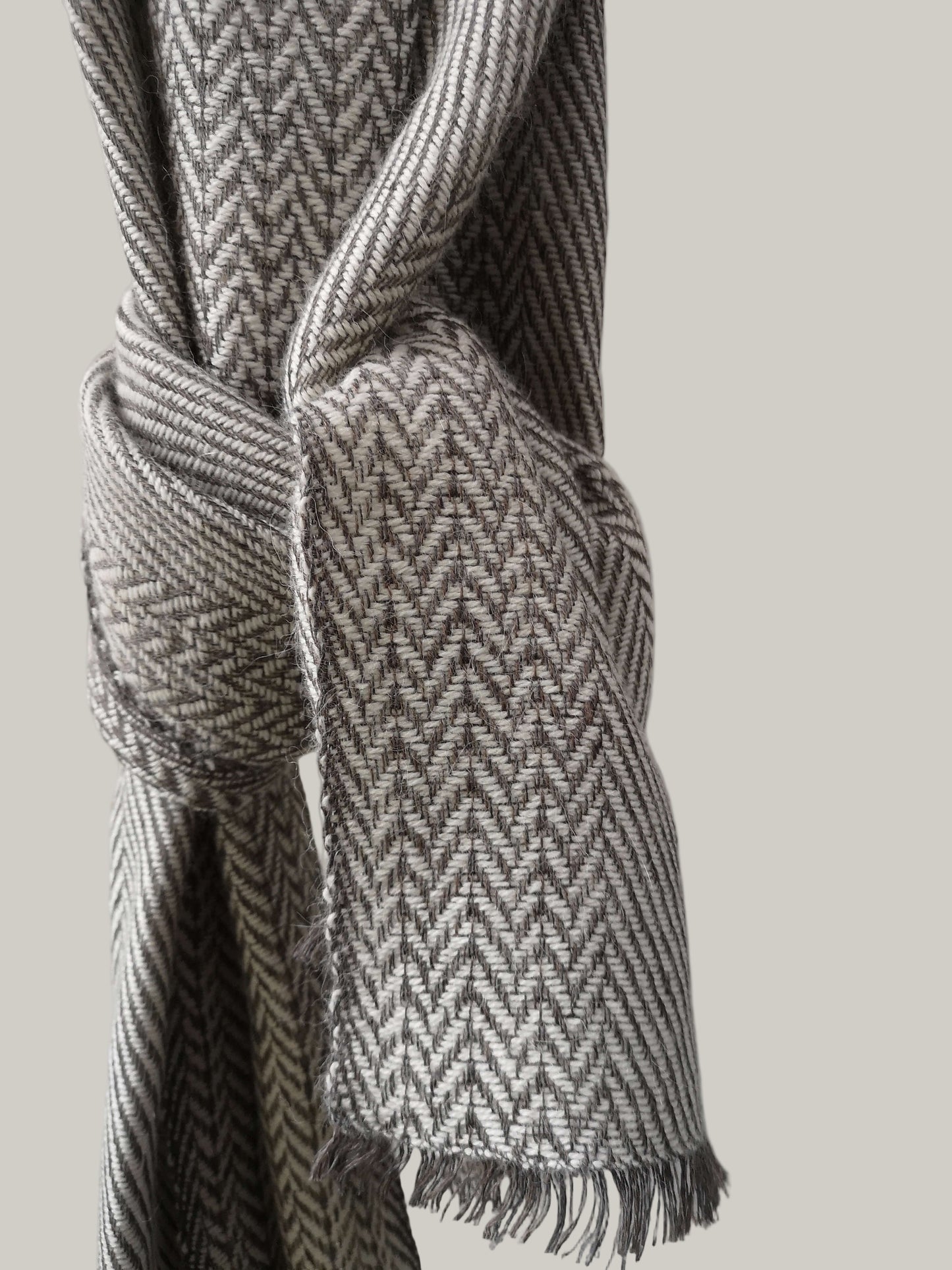 Herringbone linen & alpaca scarf BRUSSELS