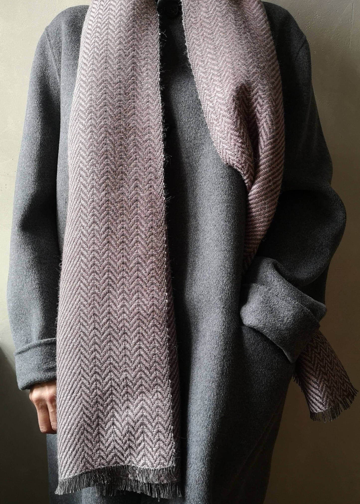 Herringbone linen & alpaca scarf BRUSSELS