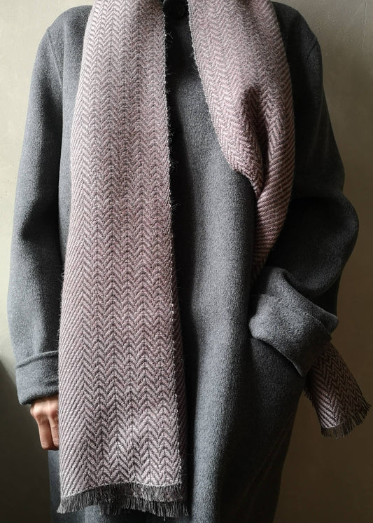 Herringbone linen & alpaca scarf BRUSSELS