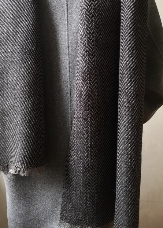 Herringbone linen & alpaca scarf BRUSSELS