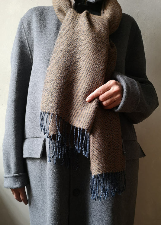Herringbone linen & alpaca scarf BRUSSELS