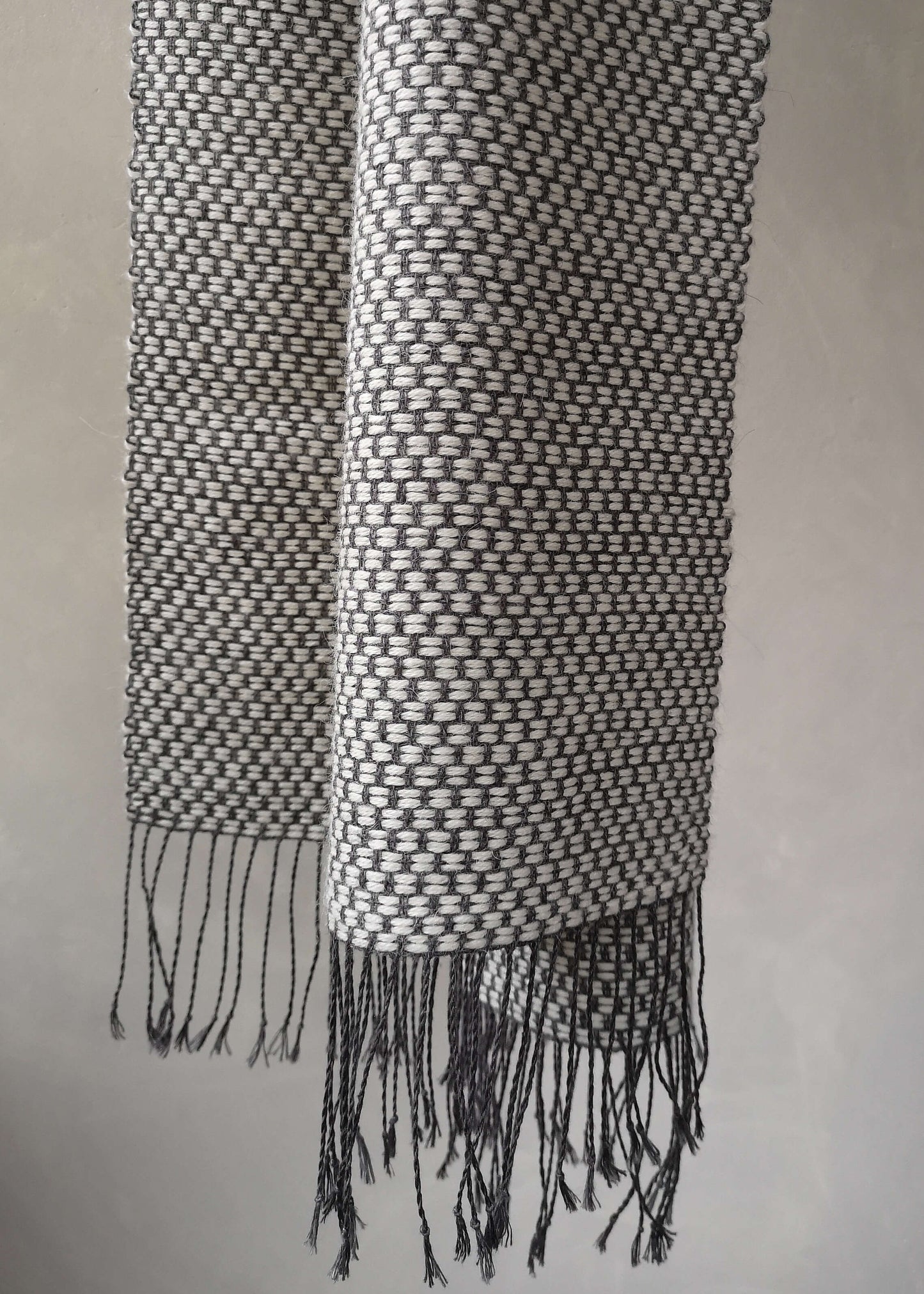 Linen & alpaca scarf RAXTI - white