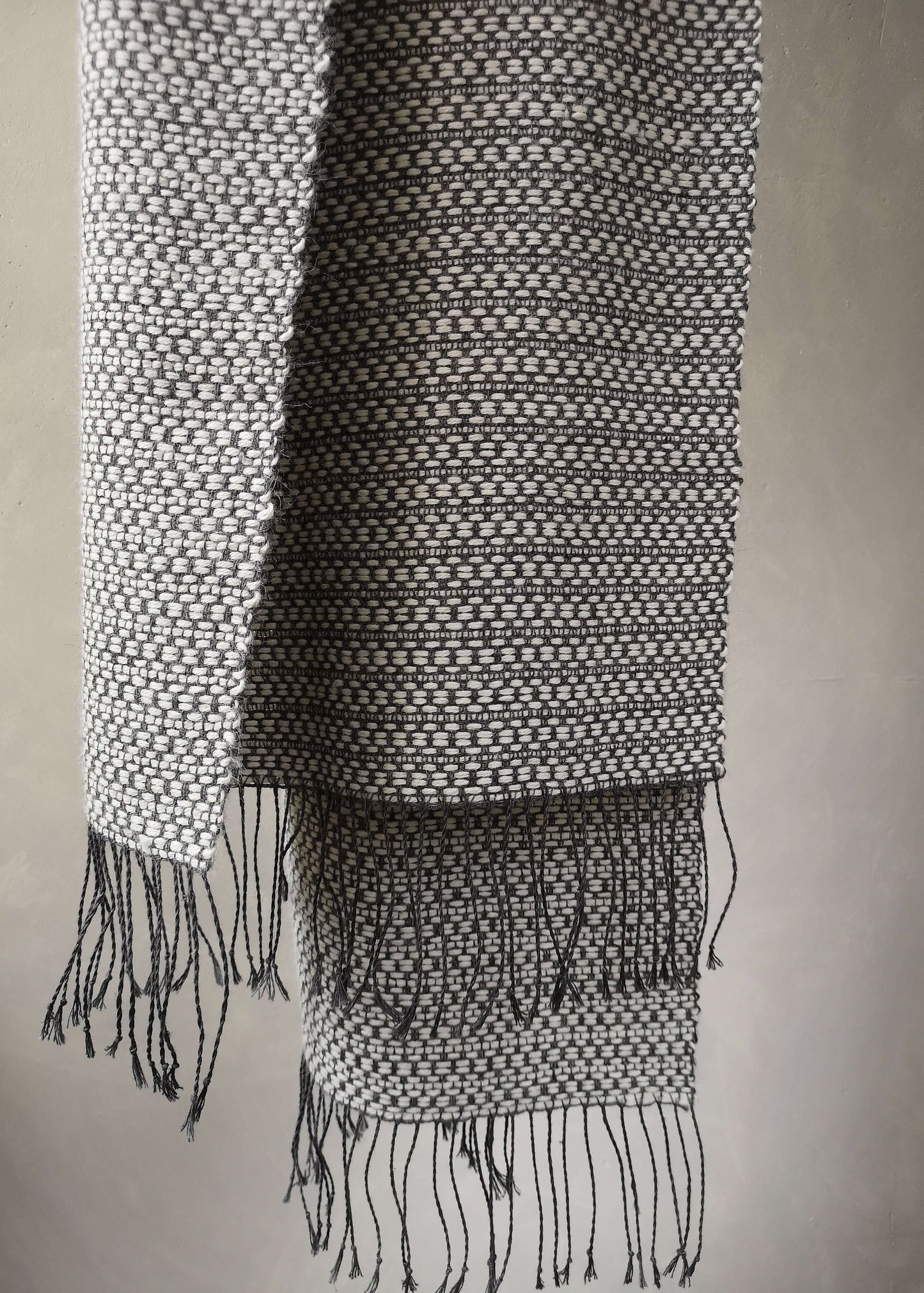 Linen & alpaca scarf RAXTI - white