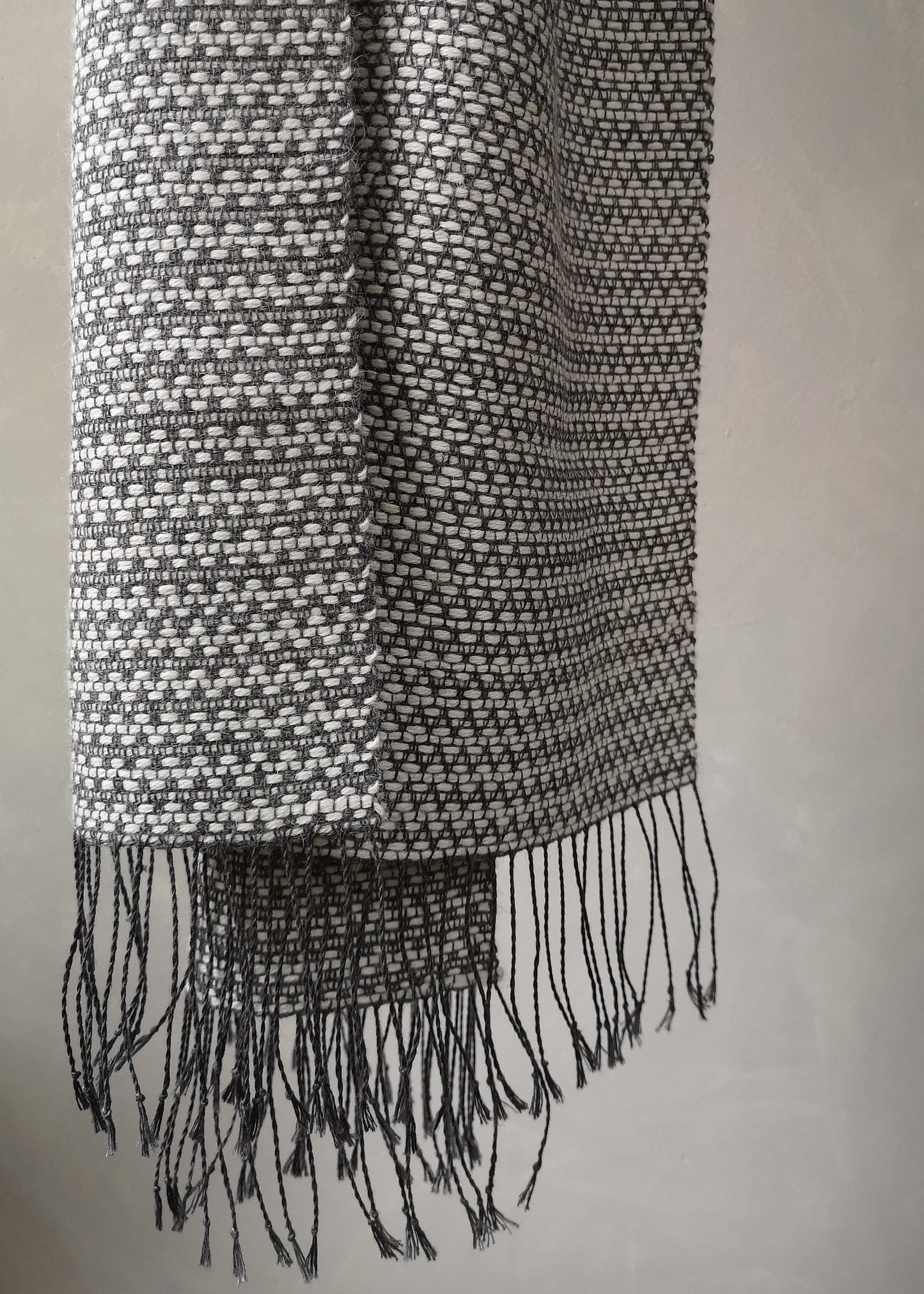 Linen & alpaca scarf RAXTI - white