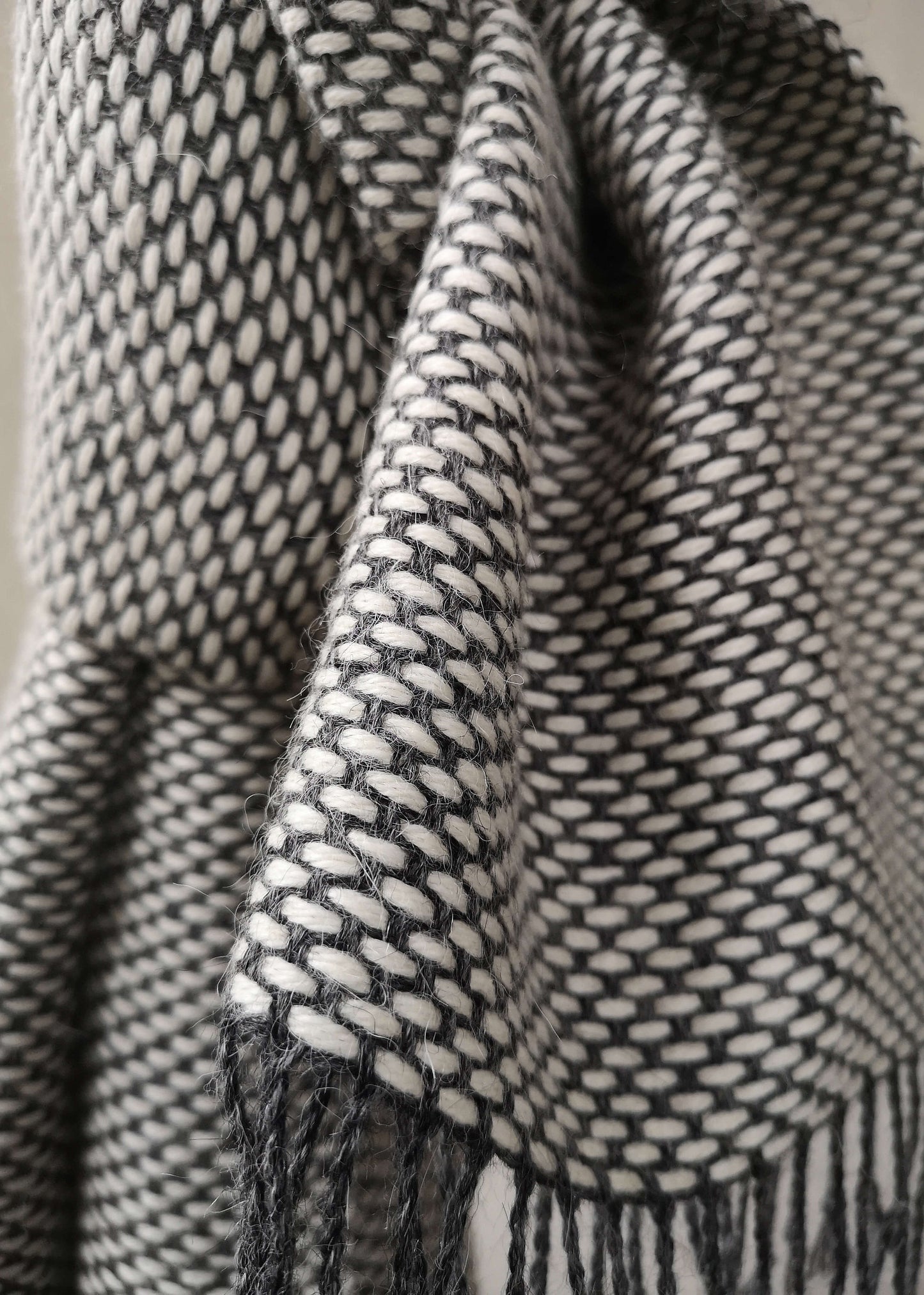 Pure alpaca scarf RAXTI - white