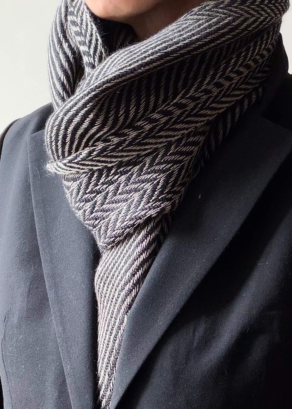 Herringbone linen & alpaca scarf BRUSSELS