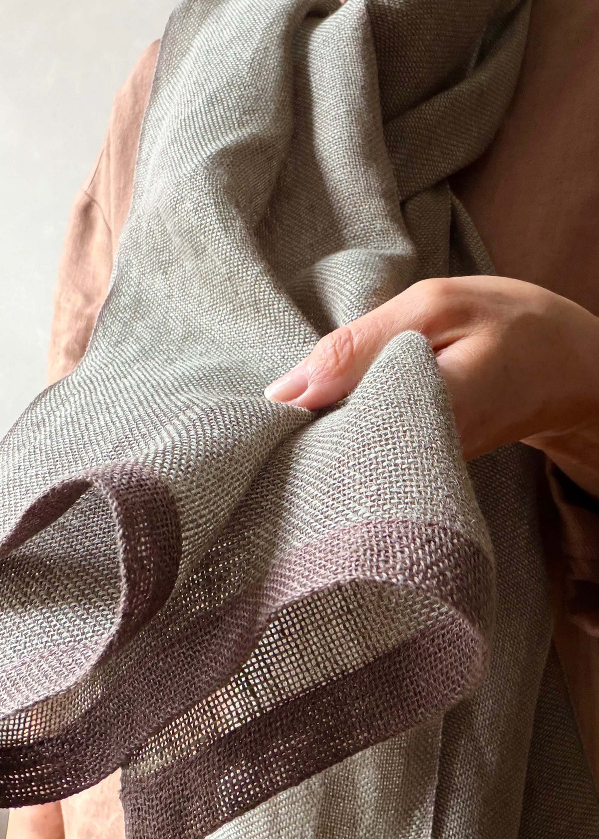 Pure linen scarf CITY - wide