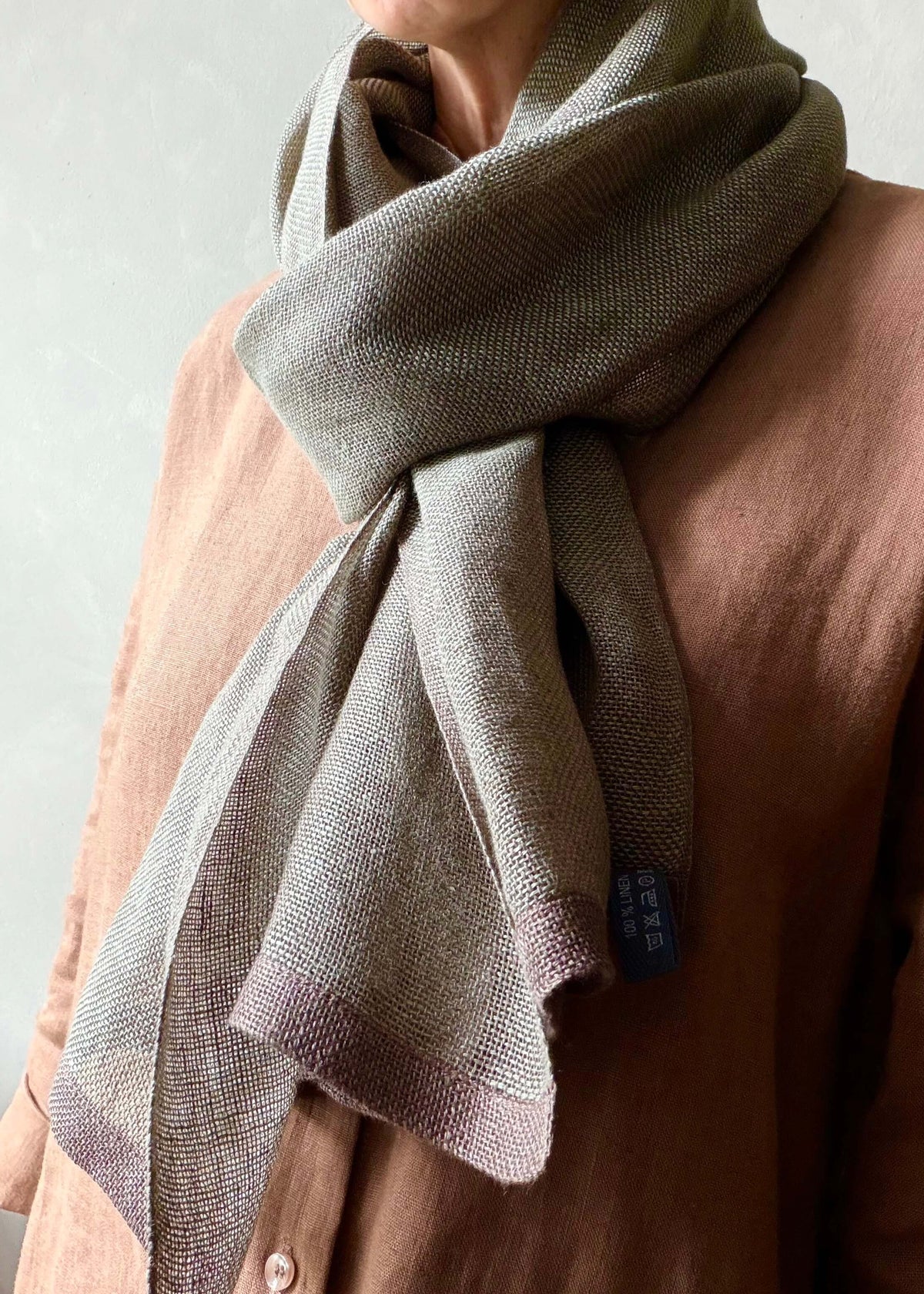 Pure linen scarf CITY - wide