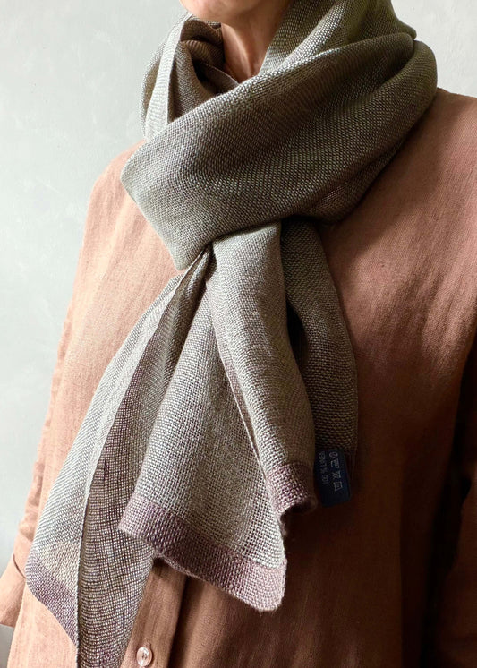 Pure linen scarf CITY - wide