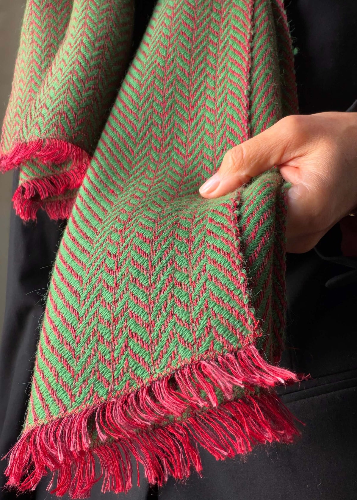 Herringbone linen & alpaca scarf BRUSSELS