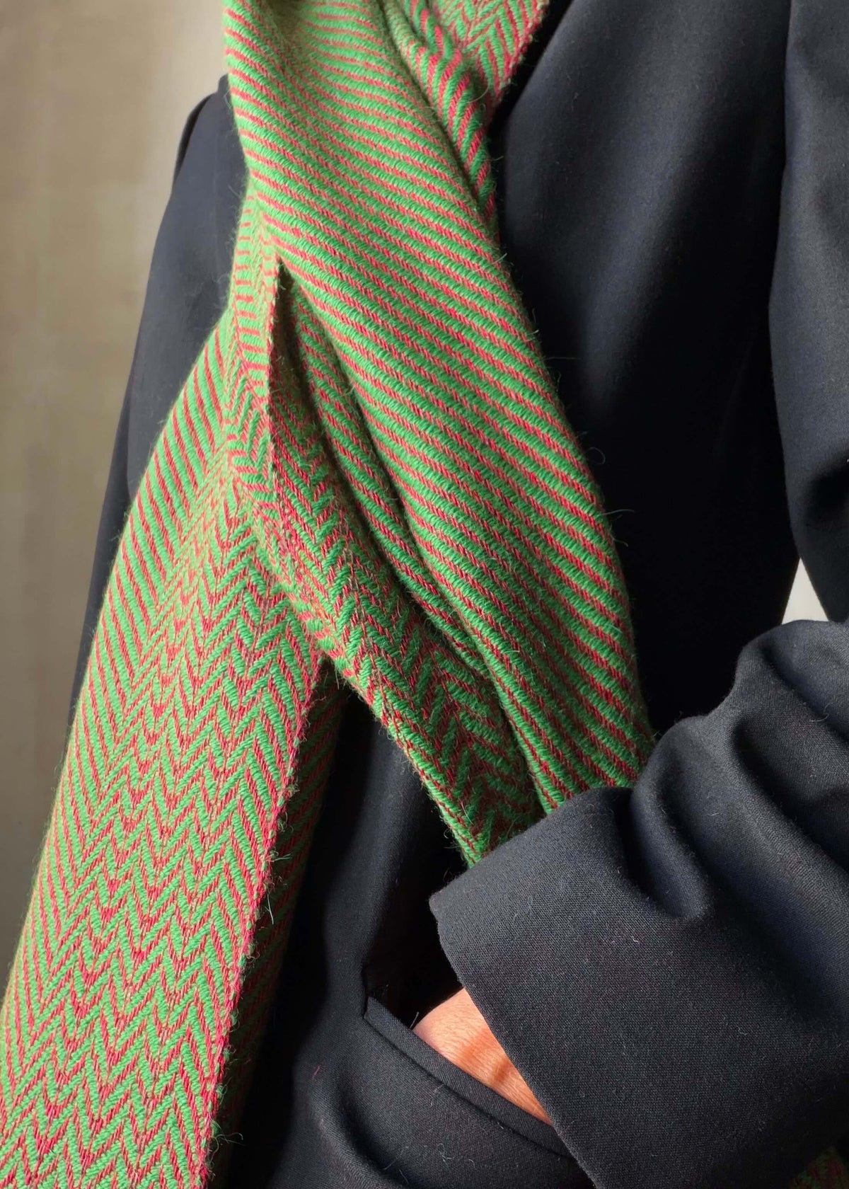 Herringbone linen & alpaca scarf BRUSSELS