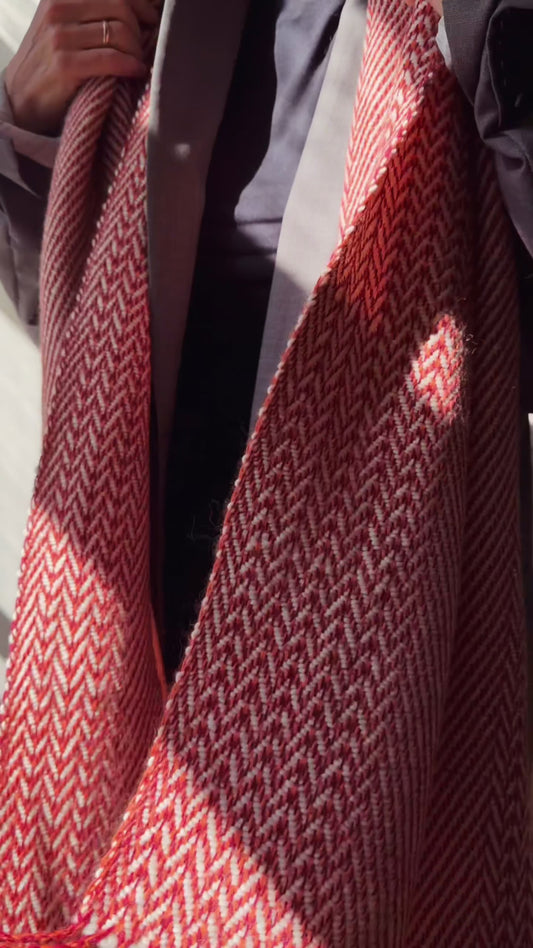 Herringbone merino scarf BRUSSELS
